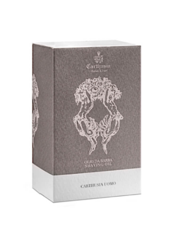 Carthusia Uomo Shaving Oil Packaging