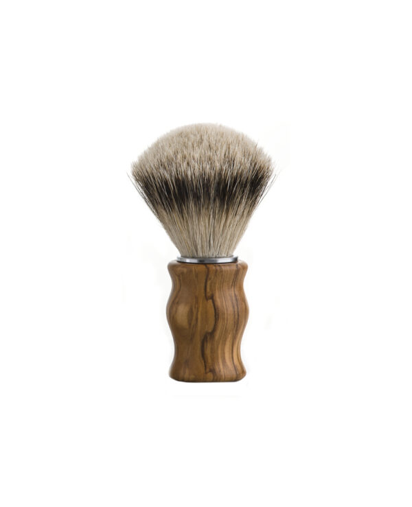 Shaving Brush in Olive Wood and Badger Hair